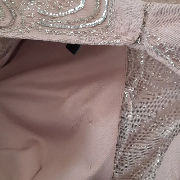 NWOT! AIDEN MATTOX BLUSH BEADED DESIGNER DRESS  GOWN SIZE 8 - Picture 10 of 15